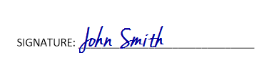 Signature Example